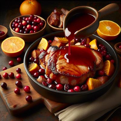 Image of Seared Pork with Cranberry Orange Sauce