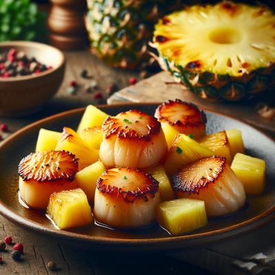 Image of Seared Scallops with Pineapple