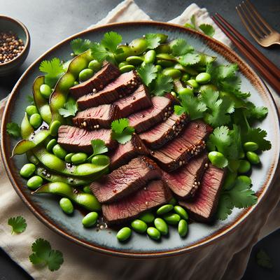 Image of Seared Steak Salad with Edamame Cilantro with Variations