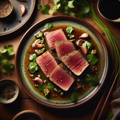 Image of Seared Tuna in Cilantro Marinade