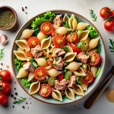 Image of Seashell Pasta and Tuna Salad