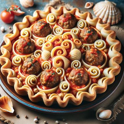 Image of Seashells Meatball Pie