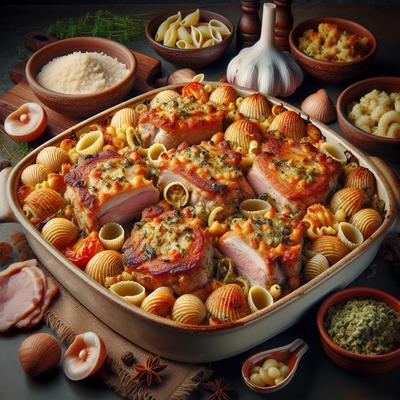 Image of Seashells Pork Chops Stuffing Bake