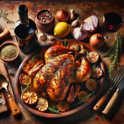Image of Seasoned Chicken in a Light Wine Sauce