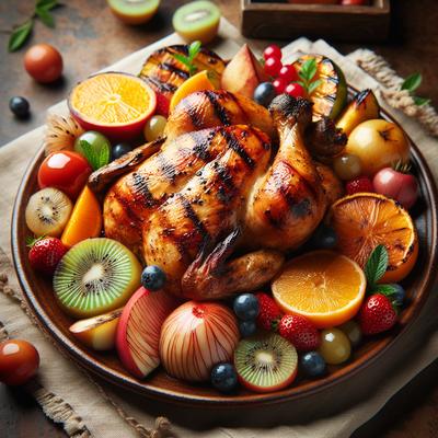Image of Seasoned Chicken with Fruit