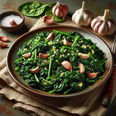 Image of Seasoned Spinach with Garlic