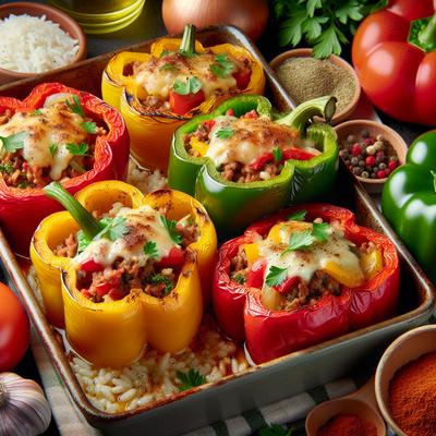 Image of Seasoned Stuffed Bell Peppers