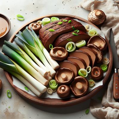Image of Seitan Roast with Shitakes and Leeks Vegan