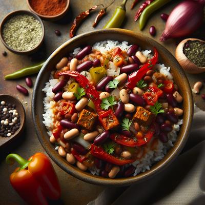 Image of Seitanic Red and White Bean Jambalaya