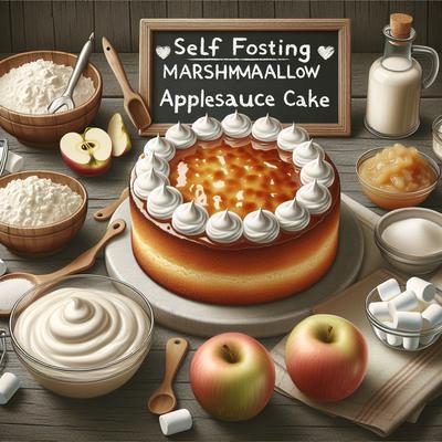 Image of Self Frosting Marshmallow Applesauce Cake