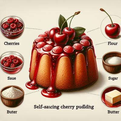 Image of Self Saucing Cherry Pudding