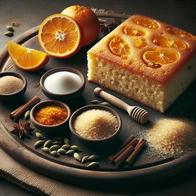 Image of Semolina Cake with Orange Confites