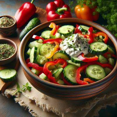 Image of Serbian Cucumber Pepper Salad