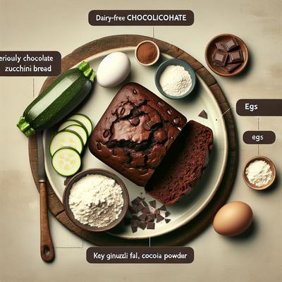 Image of Seriously Chocolate Zucchini Bread Dairy Free