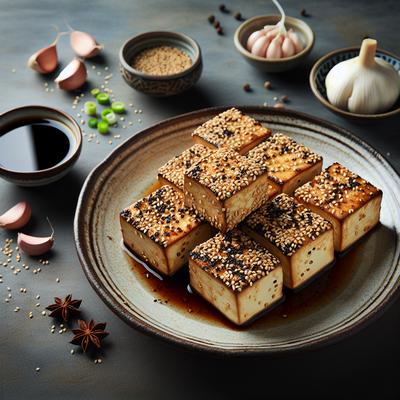 Image of Sesame Black Pepper Crusted Tofu