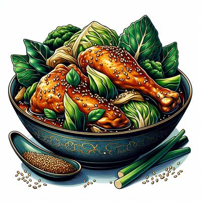 Image of Sesame Braised Chicken Cabbage