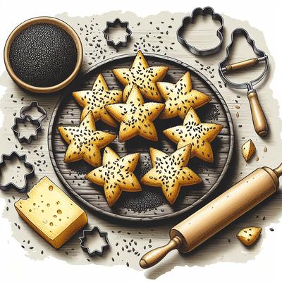 Image of Sesame Cheese Stars