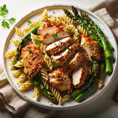 Image of Sesame Chicken and Asparagus Pasta