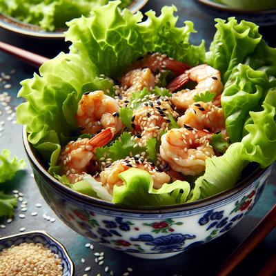 Image of Sesame Chicken or Shrimp Lettuce Wrap