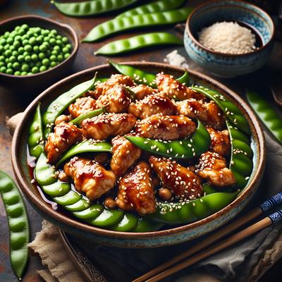 Image of Sesame Chicken with Snow Peas