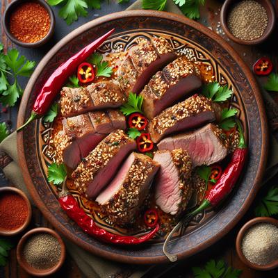 Image of Sesame Chili and Parsley Crusted Lamb Fillets