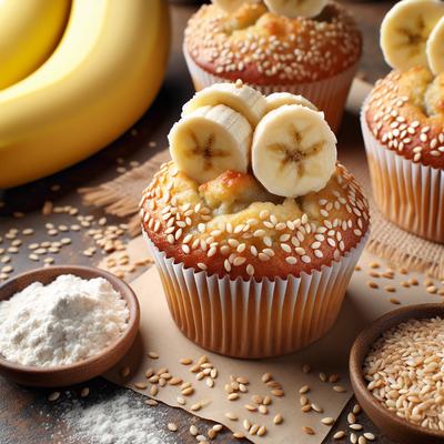 Image of Sesame Crunch Banana Muffins