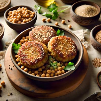 Image of Sesame Crusted Chickpea Patties