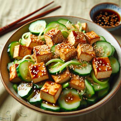 Image of Sesame Cucumber Tofu Salad