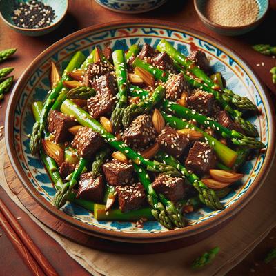 Image of Sesame Ginger Beef and Asparagus Stir Fry
