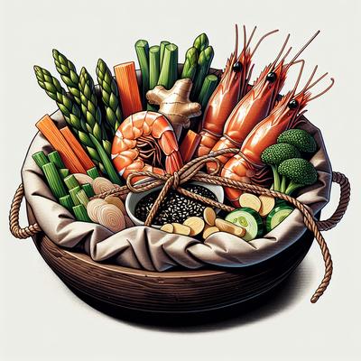 Image of Sesame Ginger Shrimp and Vegetable Packets