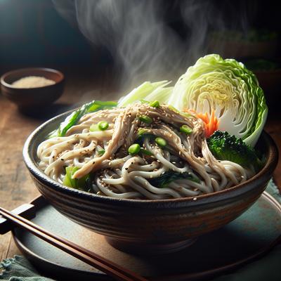 Image of Sesame Noodles with Napa Cabbage