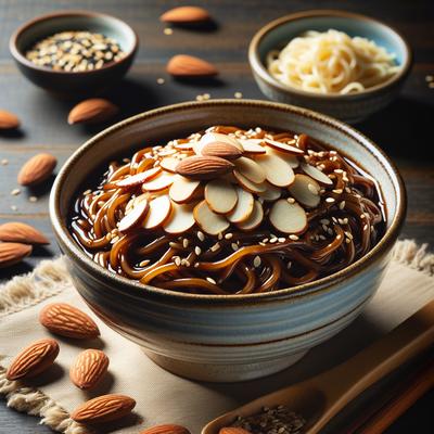 Image of Sesame Noodles with Sliced Almonds