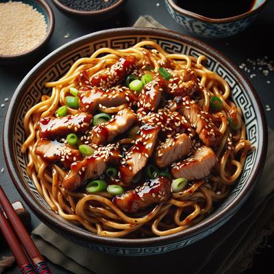 Image of Sesame Pork Lo Mein