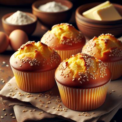 Image of Sesame Raised Cornmeal Muffins