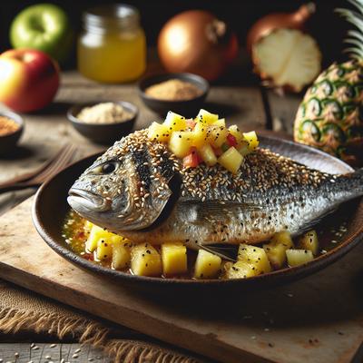 Image of Sesame Sea Fish with Pineapple Salsa