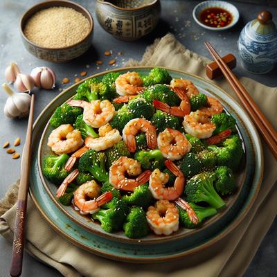 Image of Sesame Shrimp and Broccoli Stir Fry