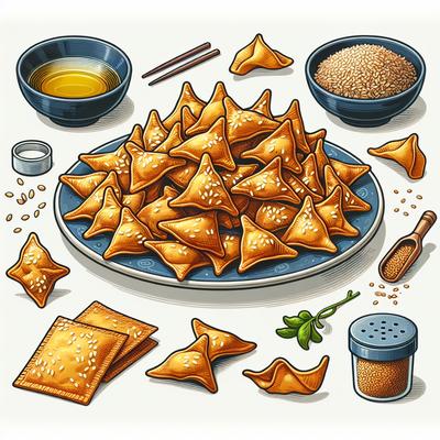 Image of Sesame Wonton Crackers