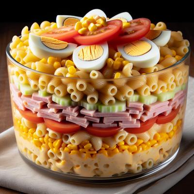 Image of Seven Layer Macaroni and Cheese Salad