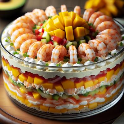 Image of Seven Layer Shrimp Dip with Mango Salsa