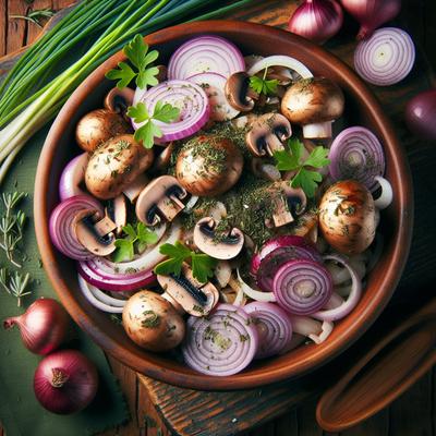 Image of Shallots and Mushrooms with Tarragon
