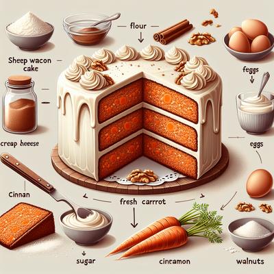 Image of Sheep Wagon Cake Carrot Cake