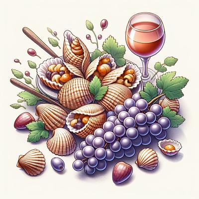 Image of Shells and Grapes