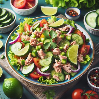Image of Shelly's Healthy Tuna Lime and Veggie Salad