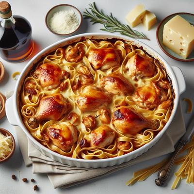Image of Sherried Chicken and Fettuccine Casserole