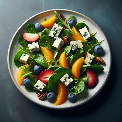 Image of Sherried Greens with Fruit and Blue Cheese