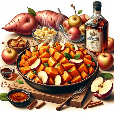 Image of Sherried Sweet Potatoes and Apples