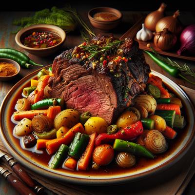 Image of Sherry's Infamous 4 Hour Chuck Roast with Veggies
