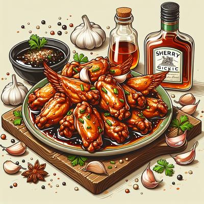 Image of Sherry Garlic Chicken Wings