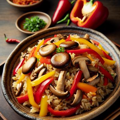 Image of Shiitake and Sweet Pepper Fried Rice