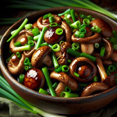 Image of Shiitake Mushrooms with Scallions